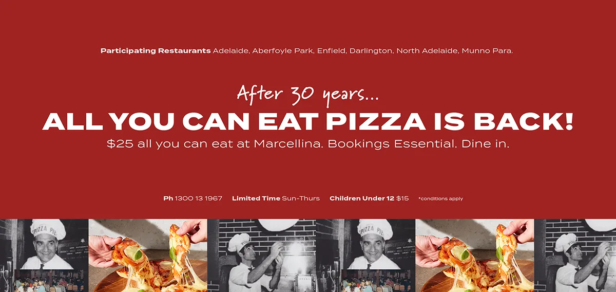 Menu Marcellina Adelaide’s Oldest Pizzeria